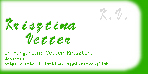 krisztina vetter business card